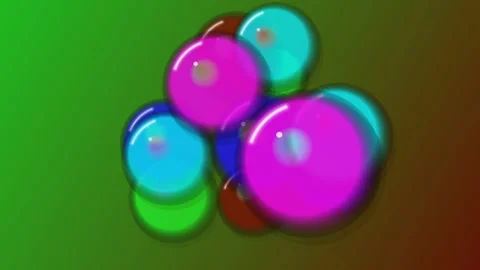 Abstract Colorful Bubbles on Gradient Background Stock Footage 331928204