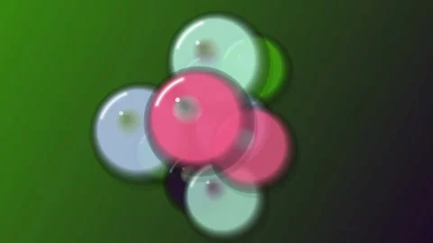 Abstract Colorful Bubbles on Green Gradient Background Stock Footage 331726061