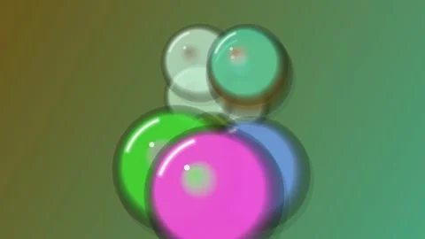 Abstract Colorful Bubbles Illustration on Gradient Background Stock Footage 332200810