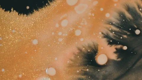 Abstract colorful bubbles. Macro colors, paint in dynamic flow. Stock Footage 133675255