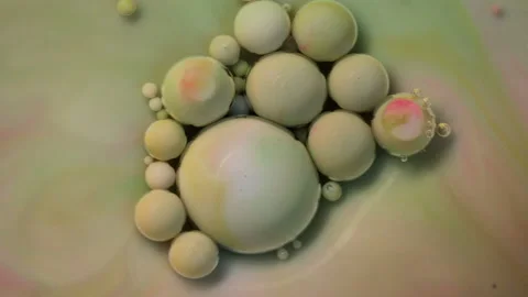 Abstract colorful bubbles. Macro colors, paint in dynamic flow. Stock Footage 133677157