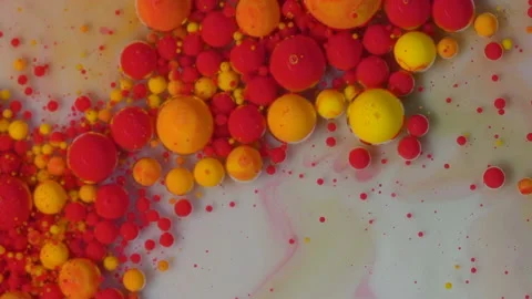 Abstract colorful bubbles. Macro colors, paint in dynamic flow. Stock Footage 133677227