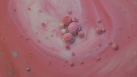 Abstract colorful bubbles. Macro colors, paint in dynamic flow. Stock Footage 133679073