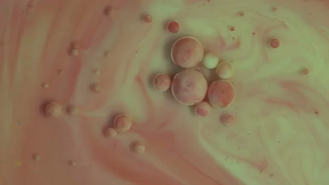 Abstract colorful bubbles. Macro colors, paint in dynamic flow. Stock Footage 133679176