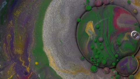Abstract colorful bubbles. Macro colors, paint in dynamic flow. Stock Footage 133683016