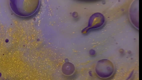 Abstract colorful bubbles. Macro colors, paint in dynamic flow. Stock Footage 133683260