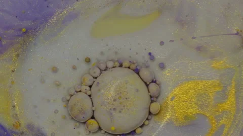 Abstract colorful bubbles. Macro colors, paint in dynamic flow. Stock Footage 133683929