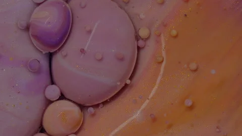 Abstract colorful bubbles. Macro colors, paint in dynamic flow. Stock Footage 133684233