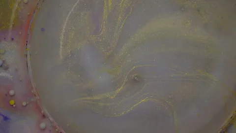 Abstract colorful bubbles. Macro colors, paint in dynamic flow. Stock Footage 133684385