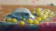 Abstract Colorful Bubbles Macro Stock Footage