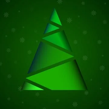 Abstract colorful christmas tree of polygons. Geometric style Stock Illustration