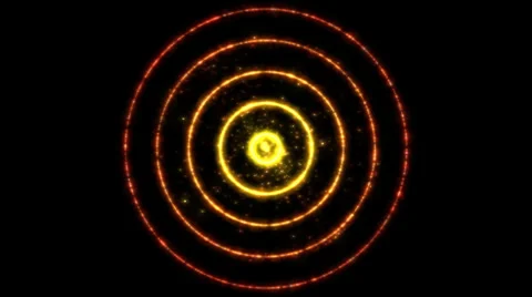 Abstract Colorful Circle Animation - Loop Golden Video stock 37266670