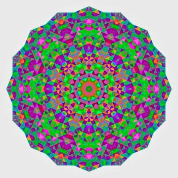 Abstract colorful circle backdrop. geometric vector mandala. mosaic Stock Illustration