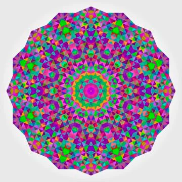 Abstract colorful circle backdrop. geometric vector mandala Stock Illustration