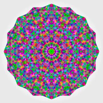 Abstract colorful circle backdrop. geometric vector mandala Stock Illustration