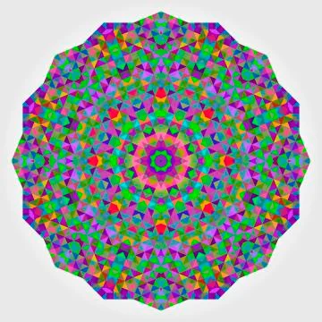 Abstract colorful circle backdrop. geometric vector mandala. mosaic Stock Illustration