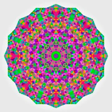 Abstract colorful circle backdrop. geometric vector mandala Stock Illustration