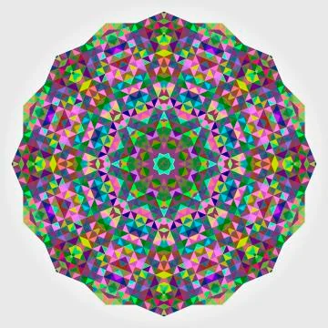 Abstract colorful circle backdrop. geometric vector mandala. Stock Illustration
