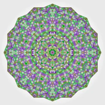 Abstract colorful circle backdrop. geometric vector mandala. mosaic banner Stock Illustration