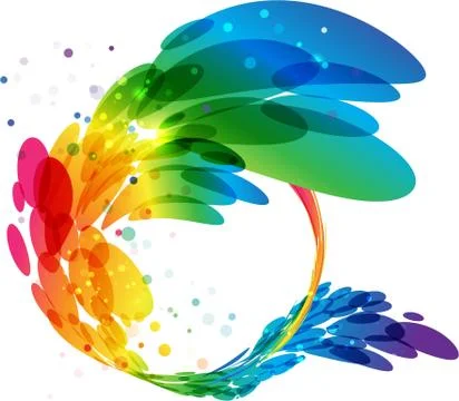 Abstract colorful circle frame Stock Illustration