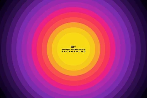 Abstract colorful circle geometric pattern tech design background. Stock Illustration