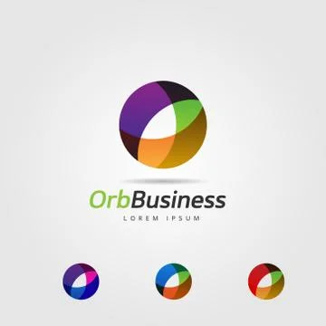 Abstract Colorful Circle Globe Looping Logo Sign Symbol Icon Stock Illustration