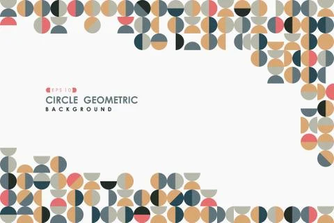 Abstract colorful circle pattern artwork tech background. illustration vector Stock Illustration