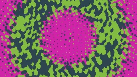 Abstract colorful circle pattern with dots and shapes Illustrazione stock