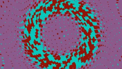 Abstract colorful circle pattern with red and blue shapes Illustrazione stock