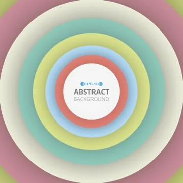 Abstract of colorful circle pattern with shadow background. Illustrazione stock