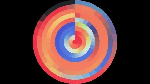 Abstract colorful circle pixel block background illustration New quality Stock Illustration