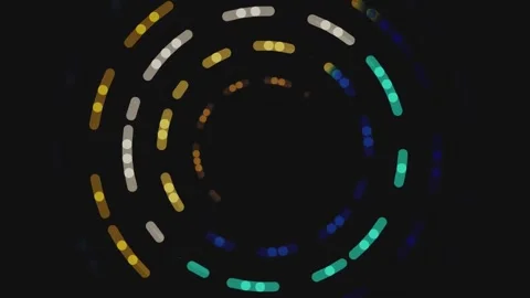 Abstract Colorful Circle Shape Blinking Lights Background Loop Stock Footage 186840967