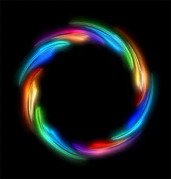 Abstract colorful circle shape illustration, logo design Stock Illustration