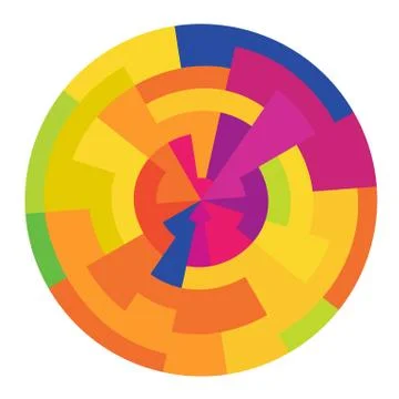 Abstract colorful circle, vector Stock Illustration