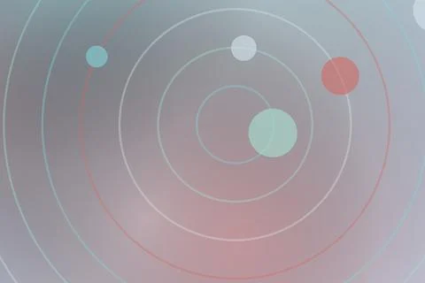 Abstract colorful circles and lines on soft background Stock Illustration