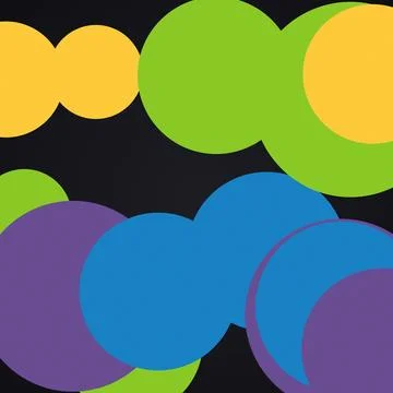 Abstract Colorful Circles Background Featuring Overlapping Geometric Shapes.. Stock Illustration