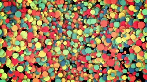 Abstract Colorful Circles Background Loop Vídeos de archivo 155982250