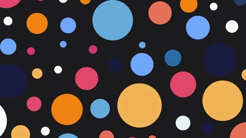 Abstract Colorful Circles on a Dark Background Stock Footage 299250461