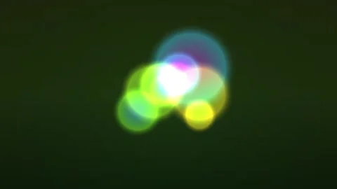 Abstract Colorful Circles Float in Dark Space Stock Footage 326264278
