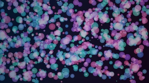 Abstract Colorful Circles Floating in Dark Space Stock Footage 325539062