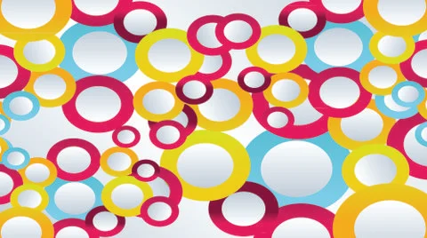 Abstract colorful circles illustration Stock Illustration