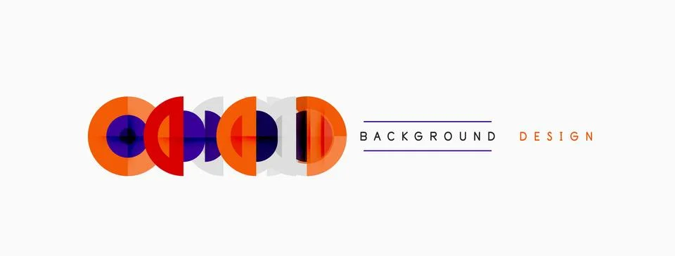Abstract colorful circles, lines create modern design. Background element for 스톡 일러스트