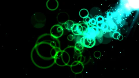 Abstract Colorful Circles - Loop Turquoise Stock Footage 35071391