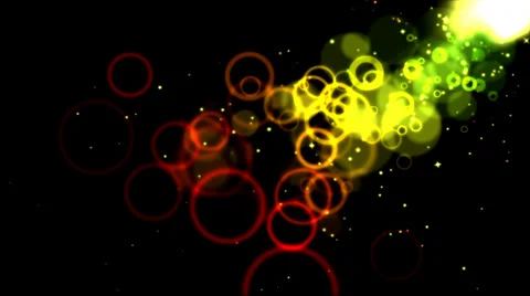 Abstract Colorful Circles - Loop Yellow Stock Footage 35072625