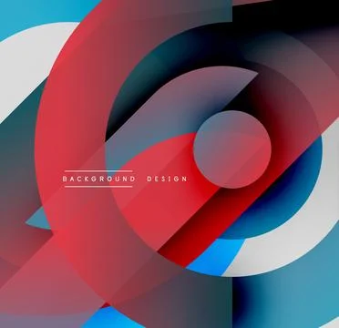 Abstract colorful circles overlap, creating dynamic visual effect. Modern design Stock Illustration