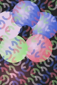 Abstract Colorful Circles Pattern Stock Illustration