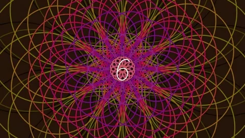 Abstract colorful circular geometric pattern background for design elements Stock Footage 342116887