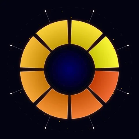 Abstract Colorful Circular Infographic Chart with Data Visualization Elements Stock Footage 346282798