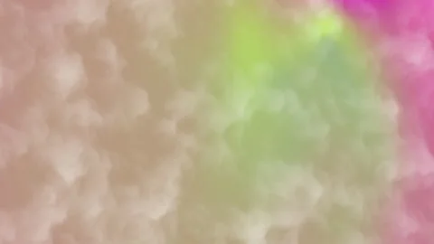 Abstract colorful cloud-like formations with vibrant pink green and beige hue Stock Footage 315866102
