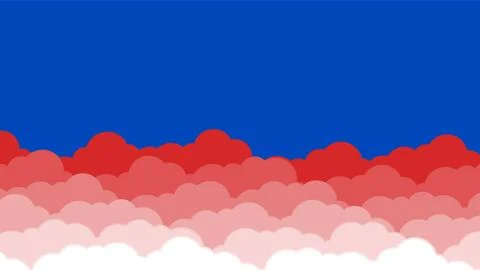Abstract Colorful Cloudscape with Blue Sky Background. 库存插图